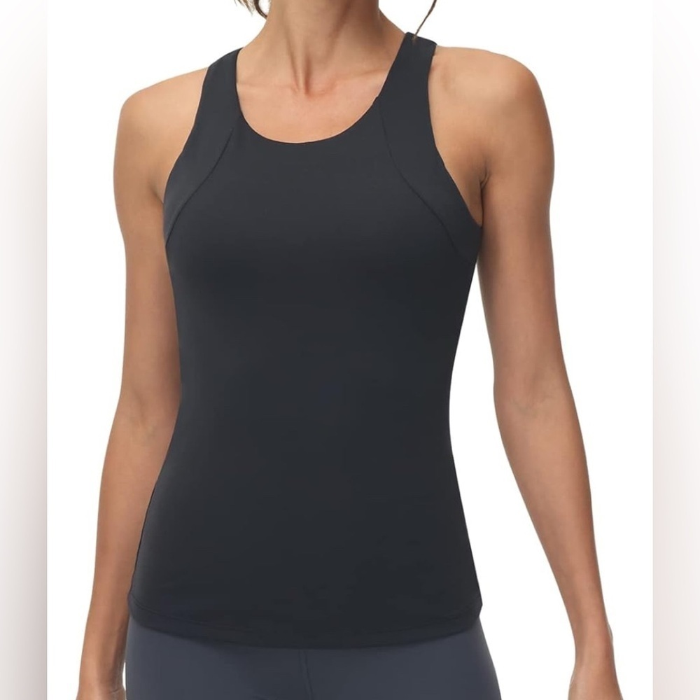 2/$12 Disbest Yoga Tank Size XL Black Activewear Buttery Soft Athleisure Workout